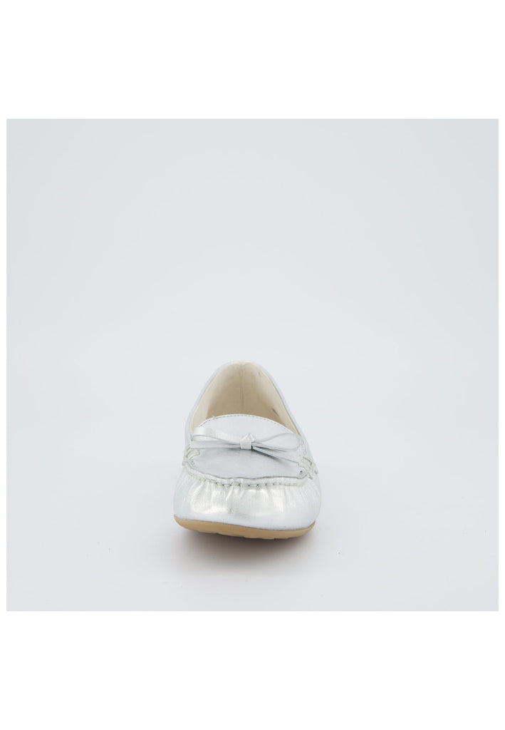Paul Green Slipper Leder Metallic Silver