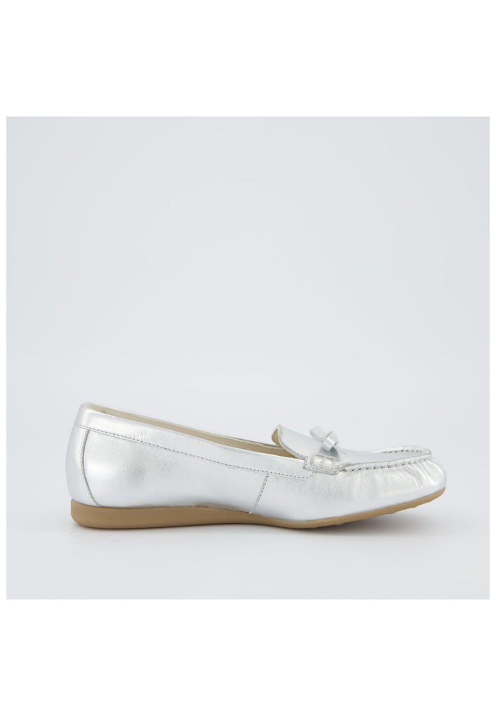 Paul Green Slipper Leder Metallic Silver