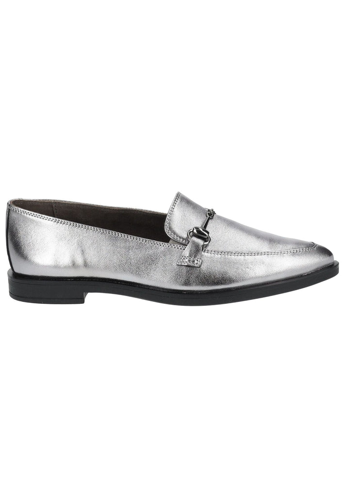 Paul Green Slipper Leder Metallic Silver