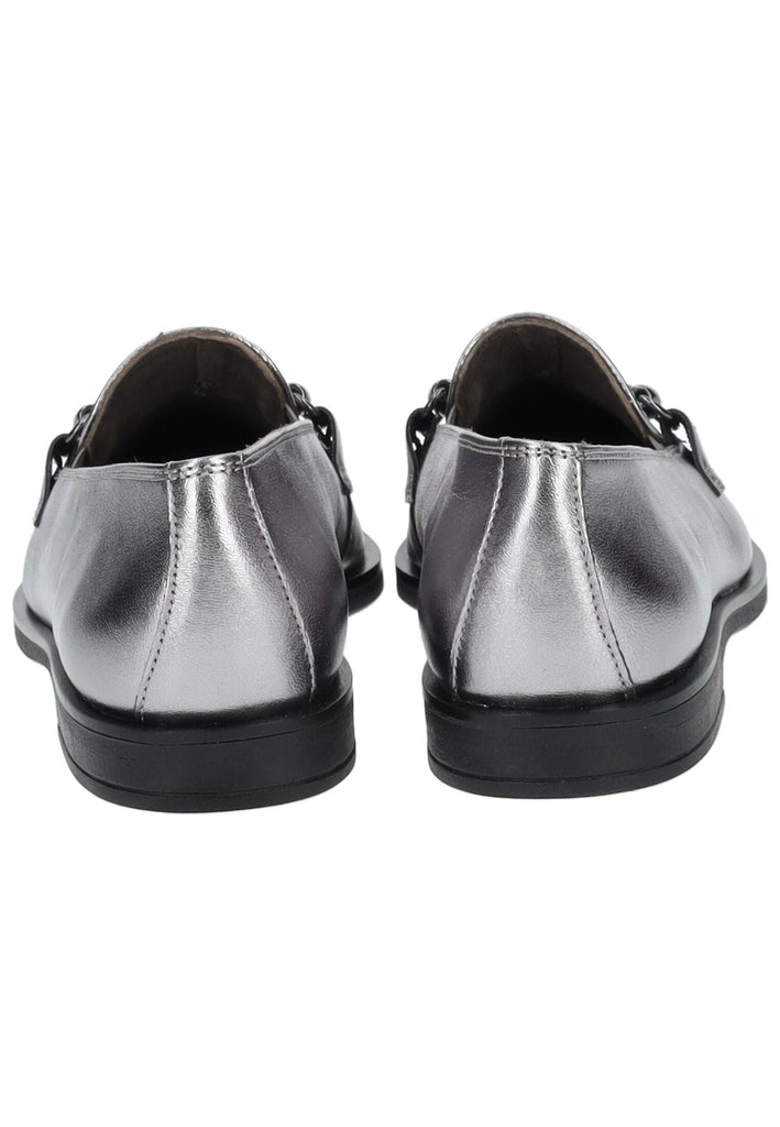 Paul Green Slipper Leder Metallic Silver
