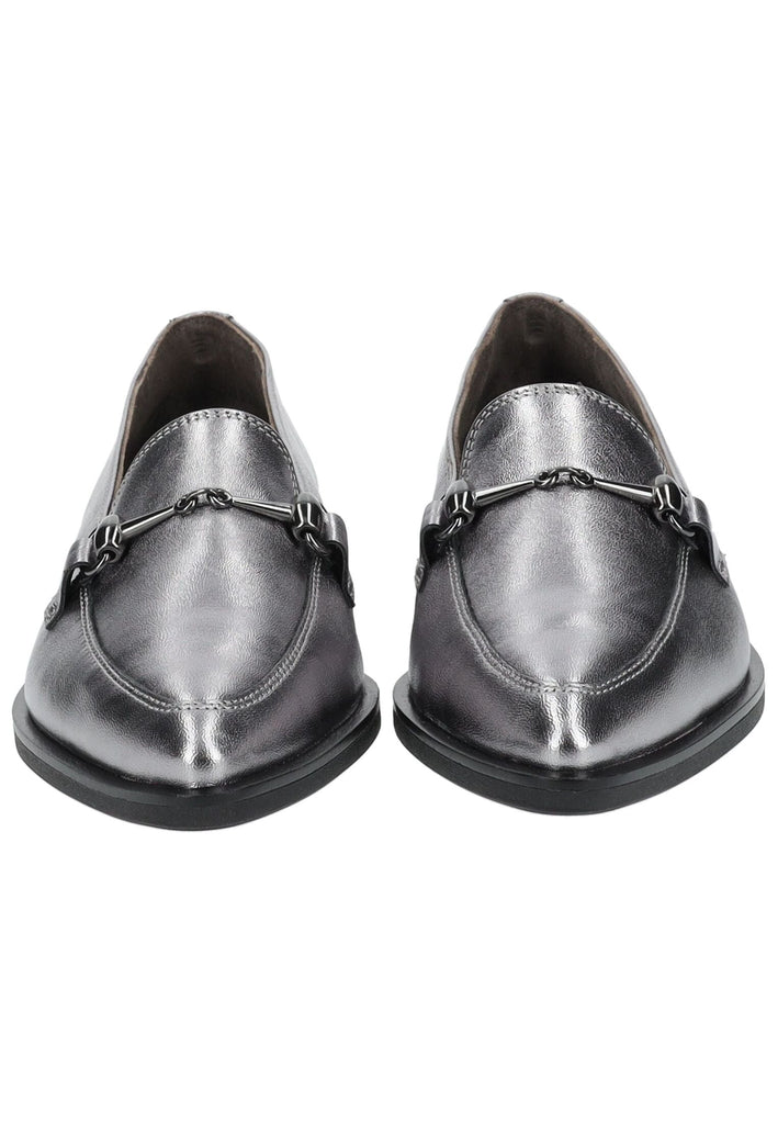 Paul Green Slipper Leder Metallic Silver