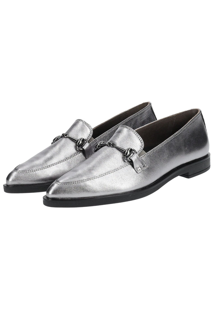 Paul Green Slipper Leder Metallic Silver