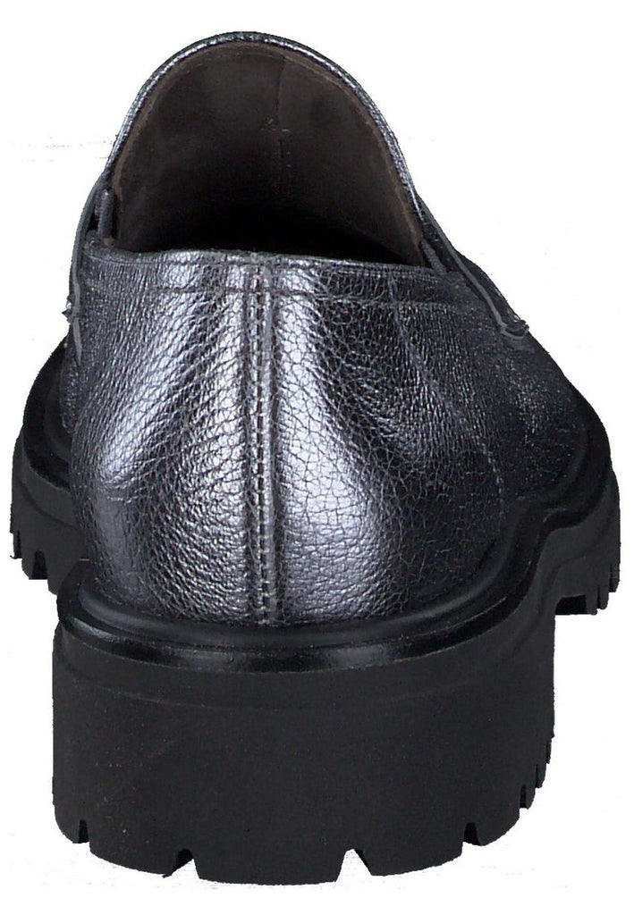 Paul Green Slipper Leder Metallic Silver