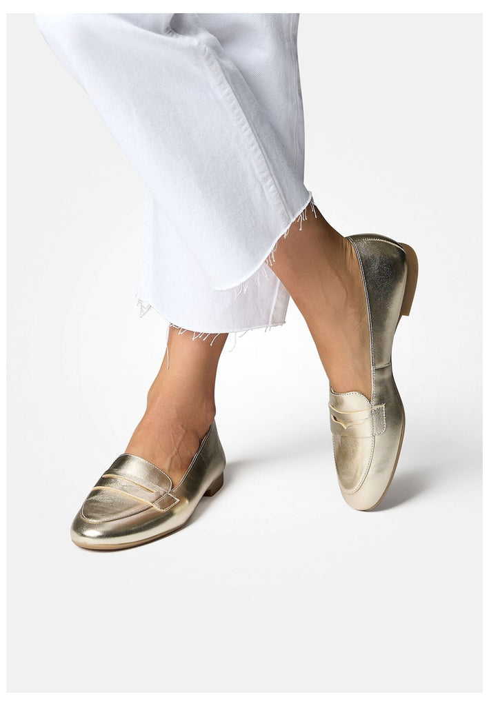 Paul Green Slipper Leder Platin