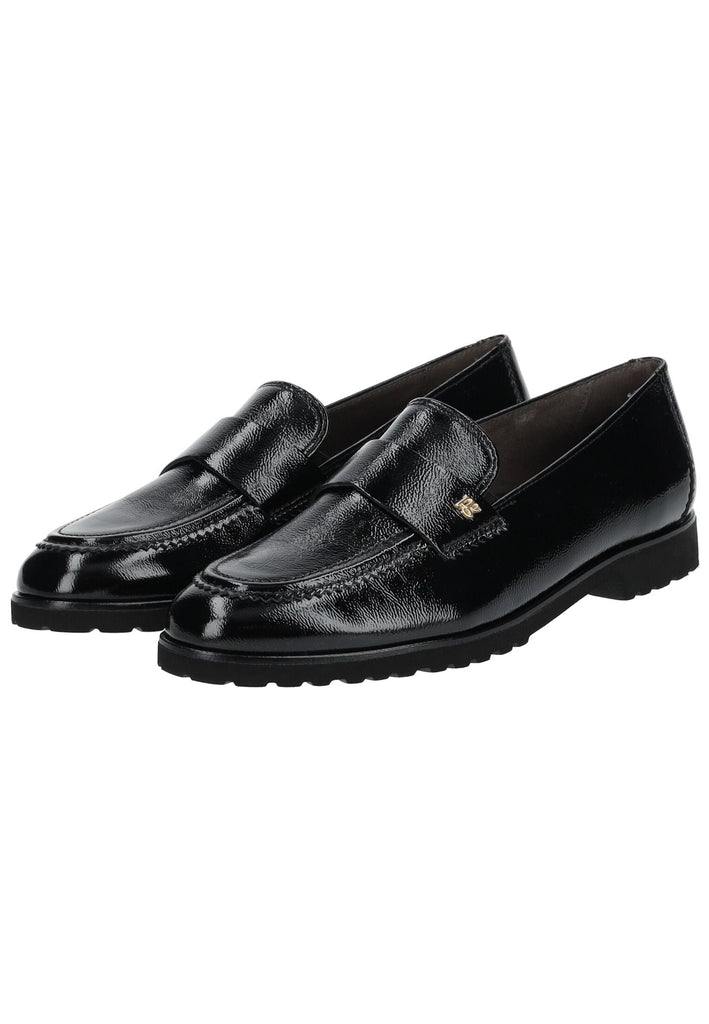 Paul Green Slipper Leder Schwarz Lack