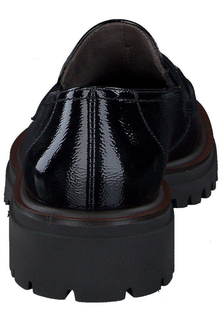 Paul Green Slipper Leder Schwarz Lack