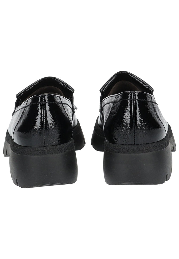 Paul Green Slipper Leder Schwarz Lack