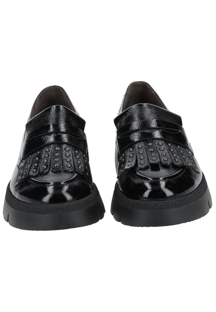 Paul Green Slipper Leder Schwarz Lack