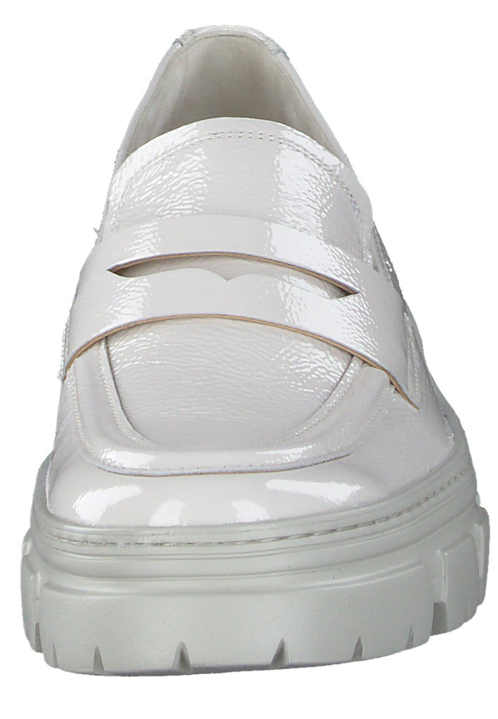 Paul Green Slipper Leder Weiß Lack