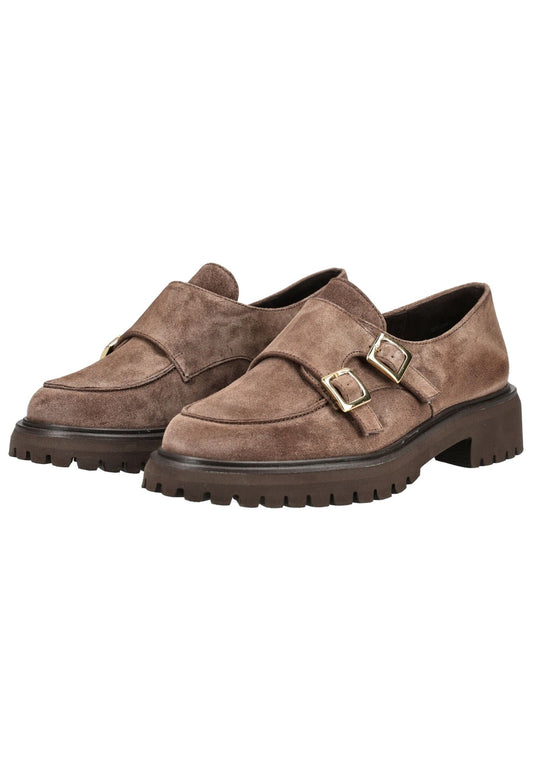 Paul Green Slipper Veloursleder Braun