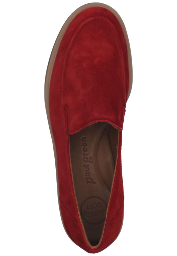 Paul Green Slipper Veloursleder Rot