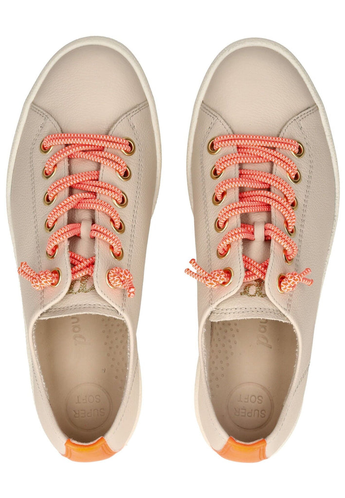 Paul Green Sneaker Glattleder Beige/Orange