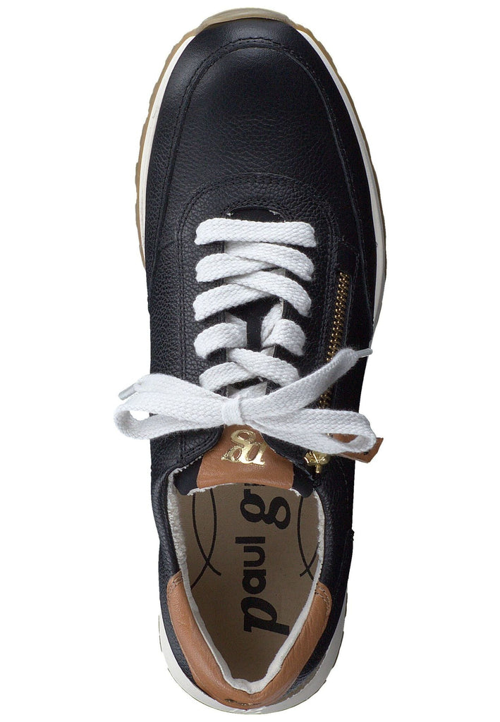 Paul Green Sneaker Glattleder Schwarz/Braun