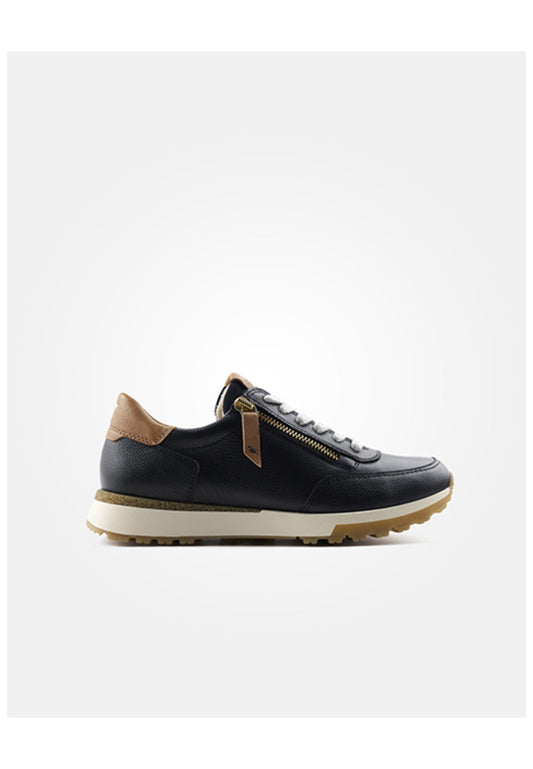 Paul Green Sneaker Glattleder Schwarz/Braun