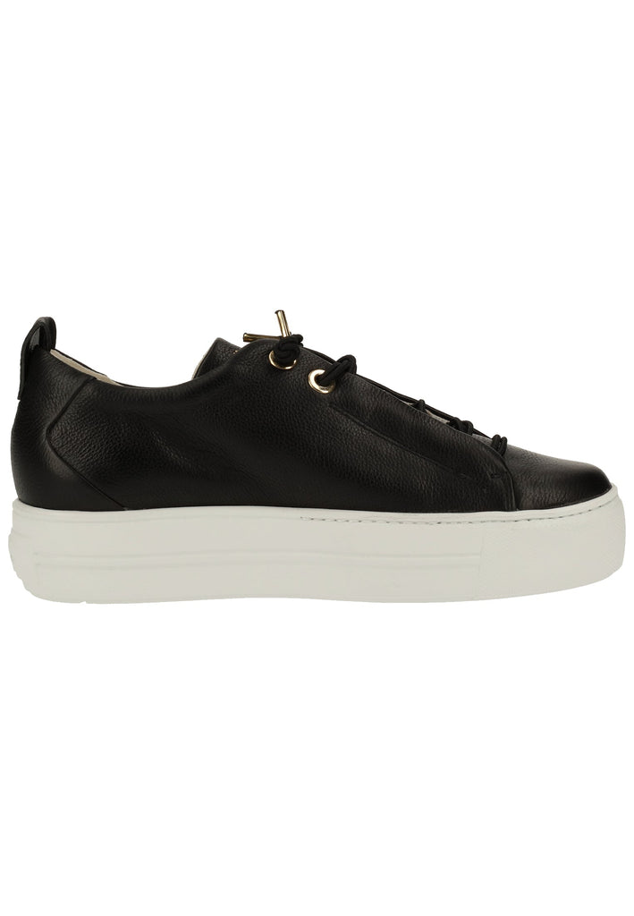 Paul Green Sneaker Glattleder Schwarz/Gold