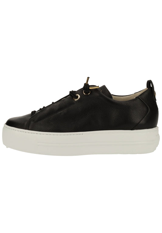 Paul Green Sneaker Glattleder Schwarz/Gold