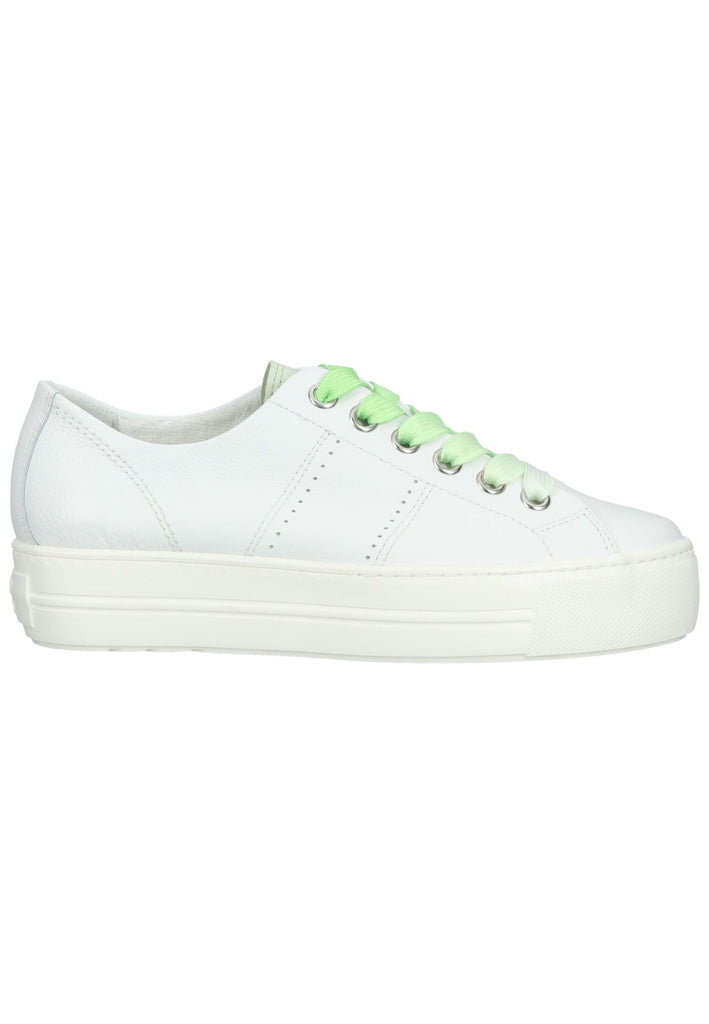 Paul Green Sneaker Glattleder Weiß/Grün