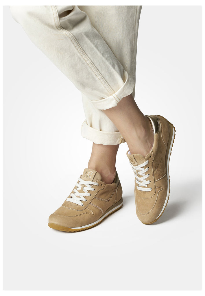 Paul Green Sneaker Leder Braun/Gold