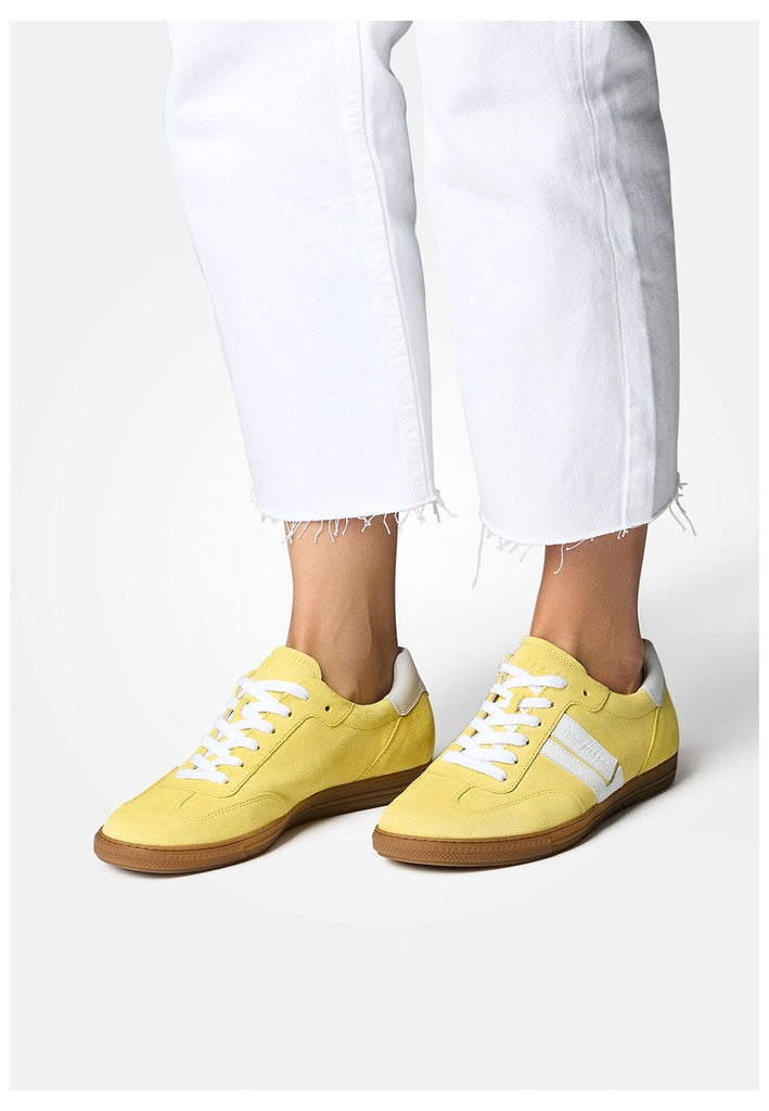 Paul Green Sneaker Leder Gelb/Weiß