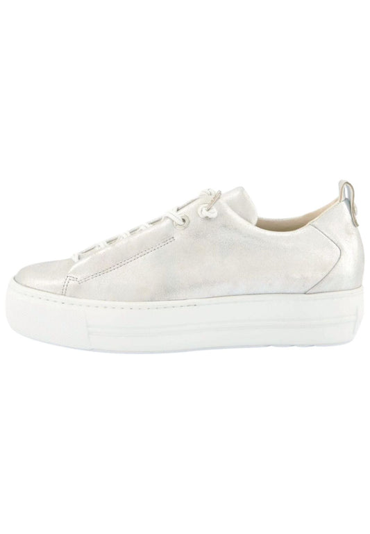 Paul Green Sneaker Leder Metallic Silver