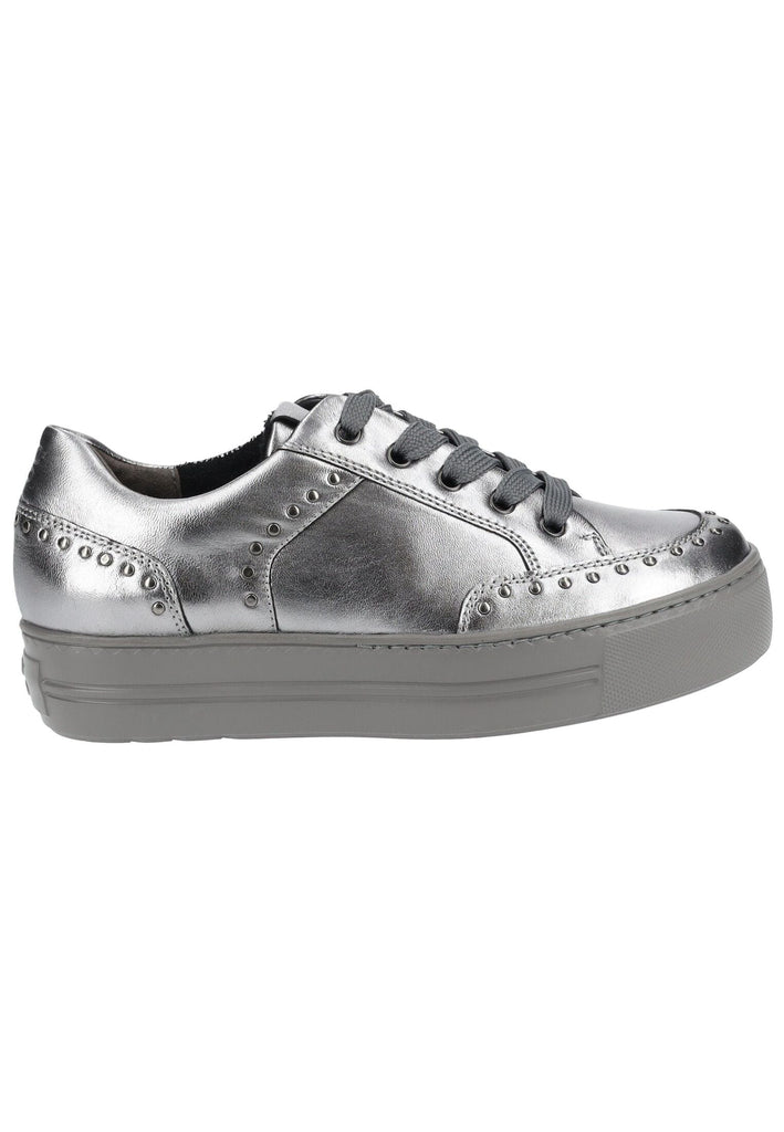 Paul Green Sneaker Leder Metallic Silver