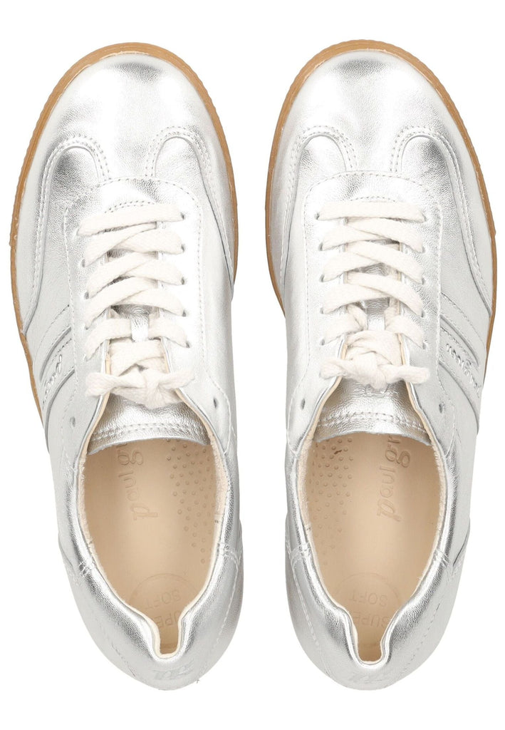 Paul Green Sneaker Leder Metallic Silver