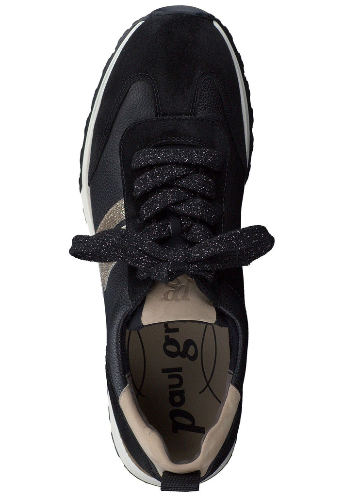 Paul Green Sneaker Leder Schwarz Kombi