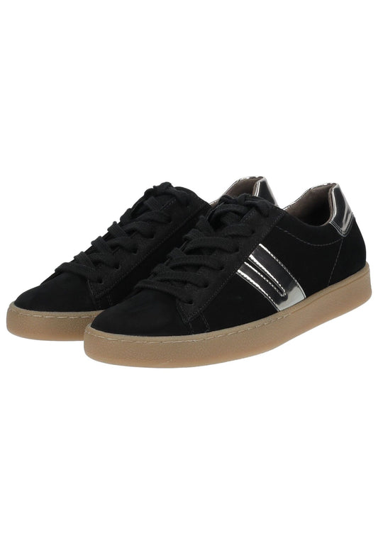 Paul Green Sneaker Leder Schwarz/Silber
