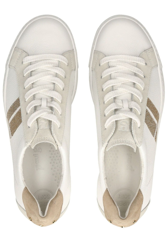 Paul Green Sneaker Leder/Textil Weiß/Beige