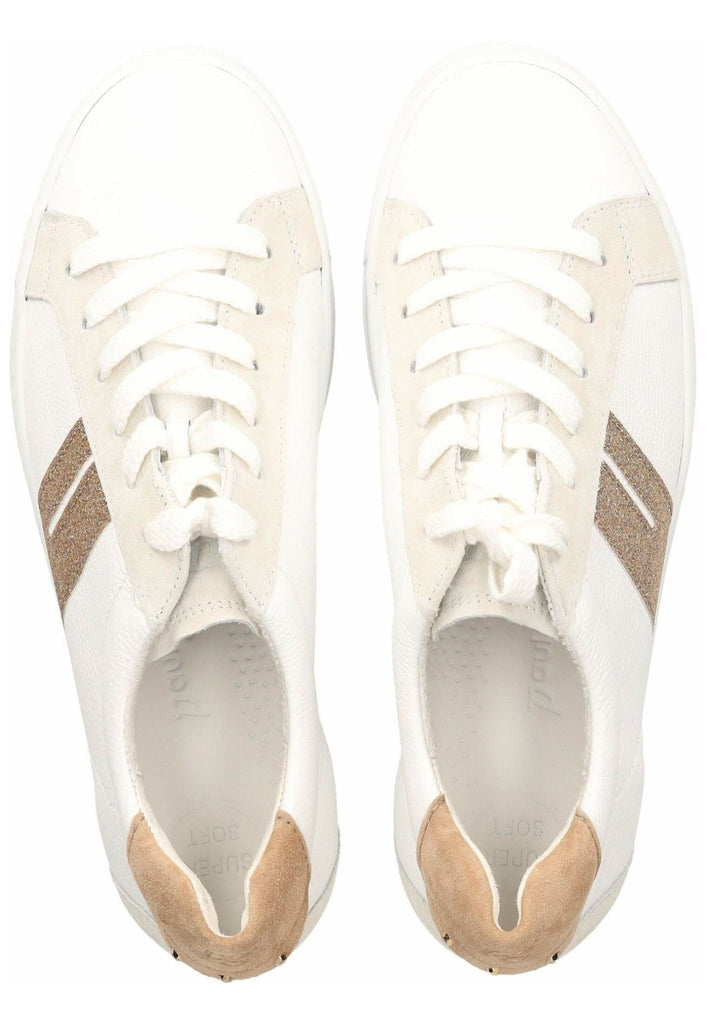 Paul Green Sneaker Leder/Textil Weiß/Braun