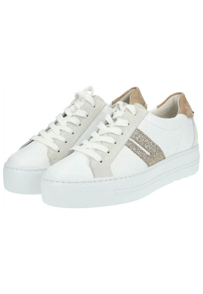 Paul Green Sneaker Leder/Textil Weiß/Braun