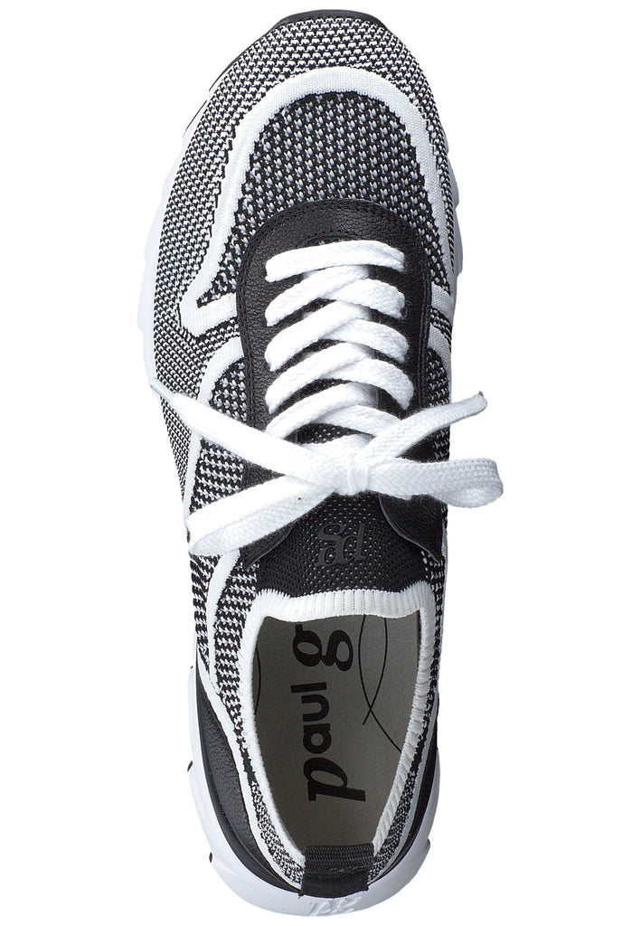 Paul Green Sneaker Leder/Textil Weiß/Schwarz