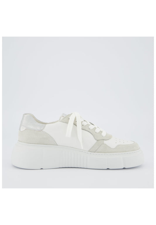 Paul Green Sneaker Leder Weiß Kombi