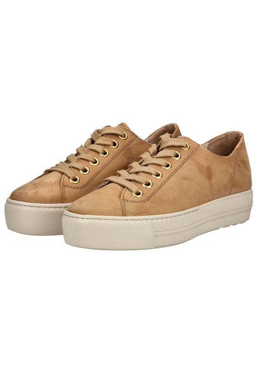 Paul Green Sneaker Nubukleder Mittelbraun