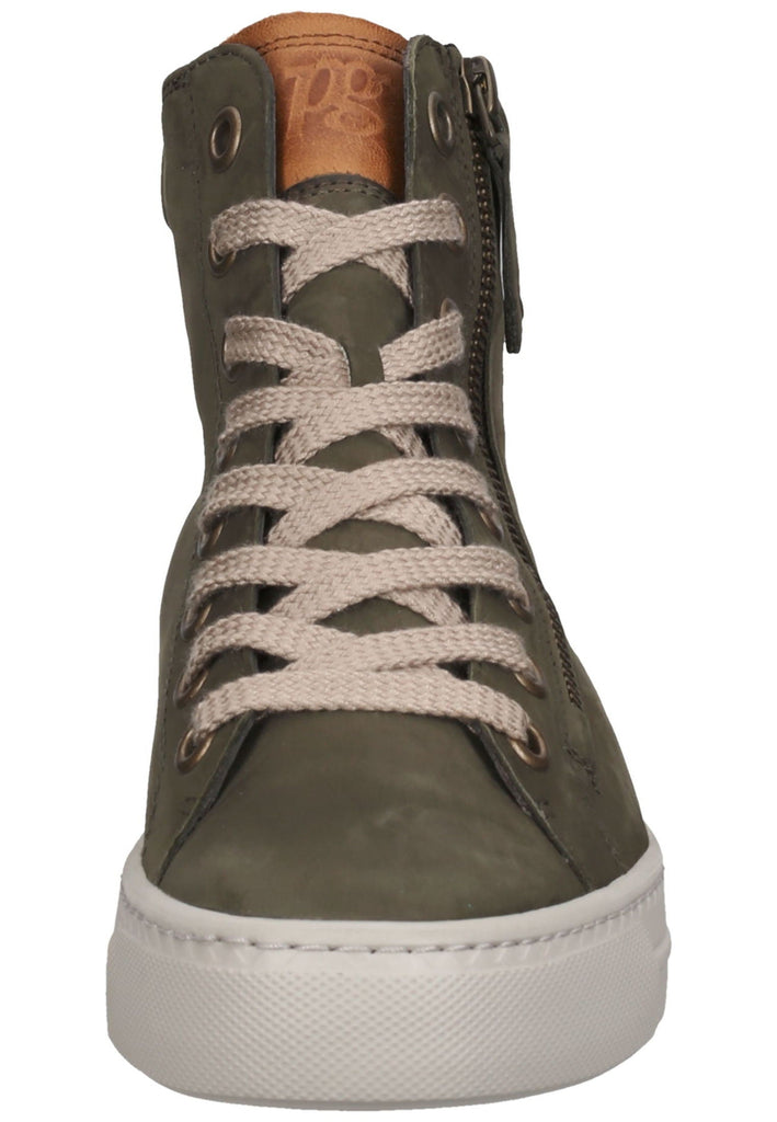 Paul Green Sneaker Nubukleder Oliv/Braun