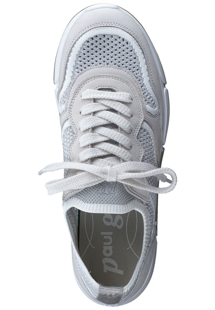 Paul Green Sneaker Nubukleder/Textil Grau/Weiß