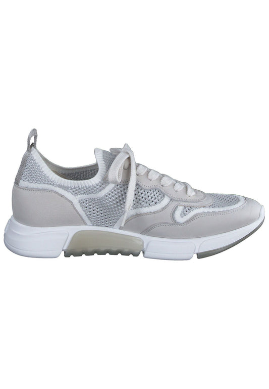 Paul Green Sneaker Nubukleder/Textil Grau/Weiß
