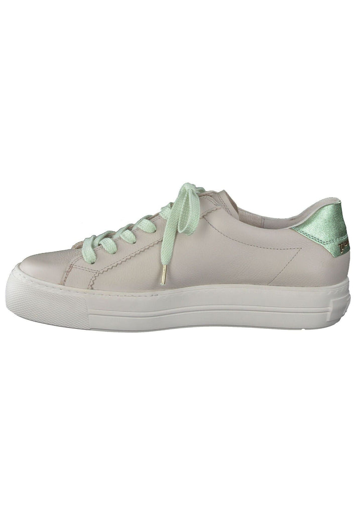 Sneaker Paul Green Sneaker Glattleder Beige/Grün