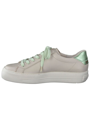 Sneaker Paul Green Sneaker Glattleder Beige/Grün