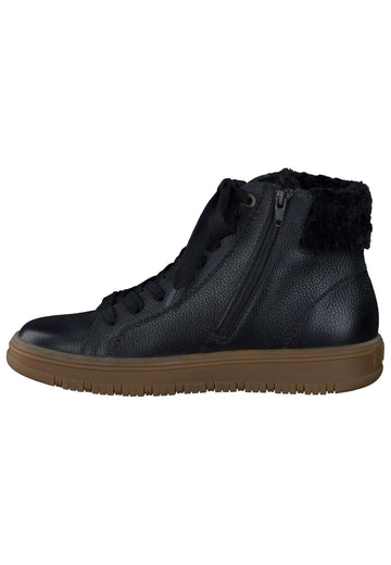 Sneaker Paul Green Sneaker Glattleder Schwarz/Braun Warmfutter