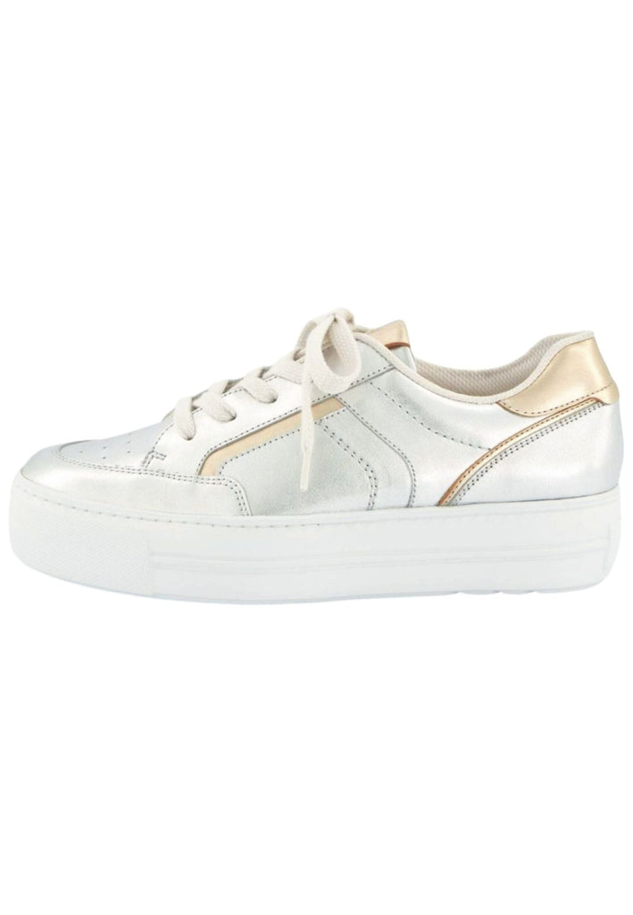 Sneaker Paul Green Sneaker Leder Metallic Silver