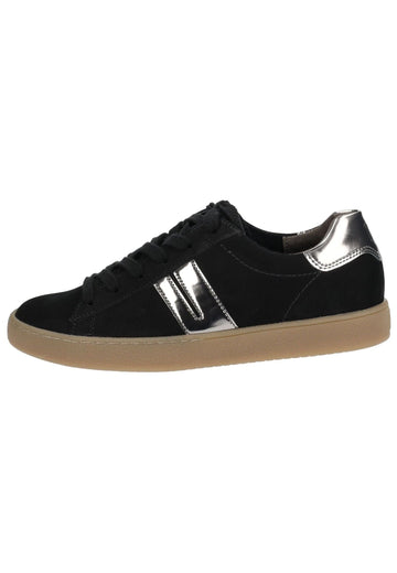 Sneaker Paul Green Sneaker Leder Schwarz/Silber