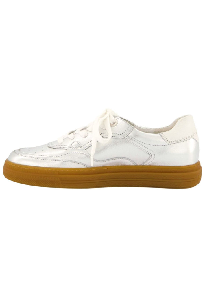 Sneaker Paul Green Sneaker Leder Silber/Weiß