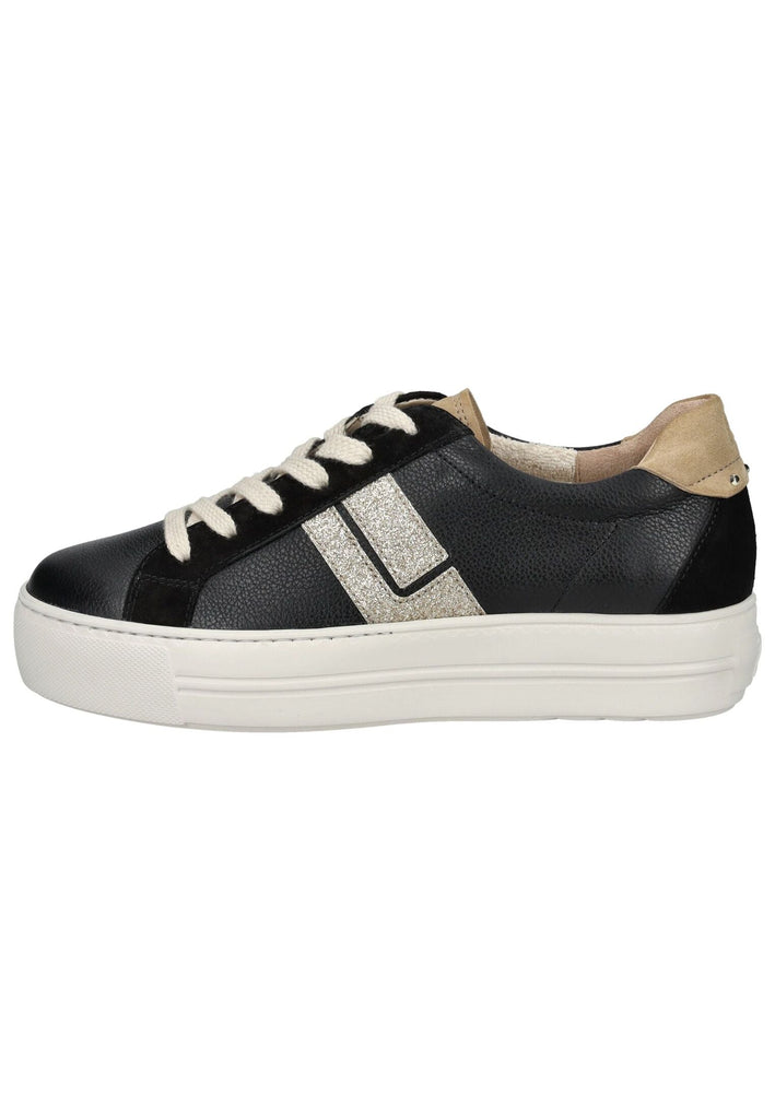 Sneaker Paul Green Sneaker Leder/Textil Schwarz/Gold