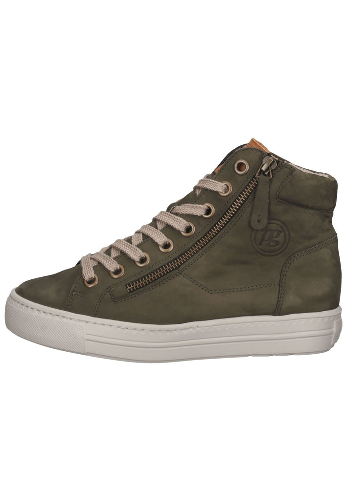 Sneaker Paul Green Sneaker Nubukleder Oliv/Braun