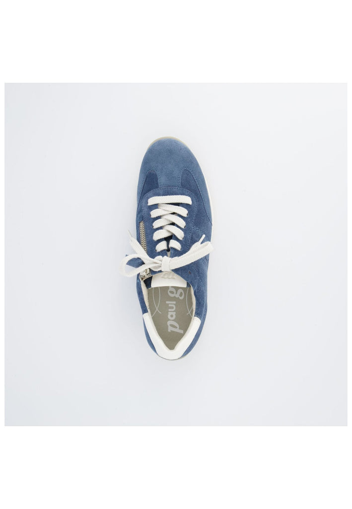Paul Green Sneaker Veloursleder Blau/Beige
