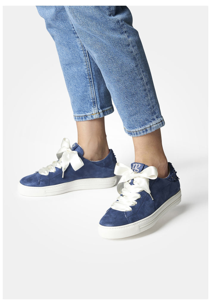 Paul Green Sneaker Veloursleder Dunkelblau