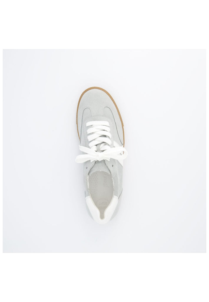 Paul Green Sneaker Veloursleder Grau/Weiß