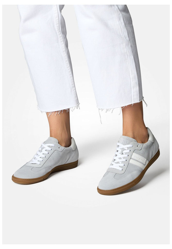 Paul Green Sneaker Veloursleder Grau/Weiß