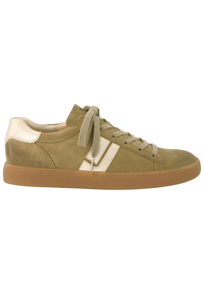 Paul Green Sneaker Veloursleder Grün/Gold
